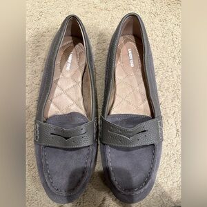 Lands' End Women's Charcoal Suede Loafers